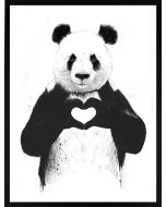 Poster 30x40 B&W Panda