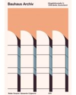 Poster 50x70 Peach Bauhaus Archiv