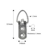 Estancia D-ring 19x53mm 2-hål  100st